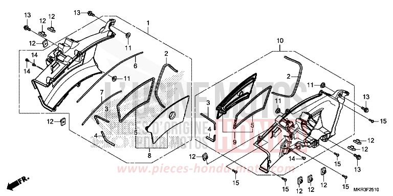 CONDUITE D'ADMISSION AIR de CBR1000RR SP SP1 SP2 MAT PEARL MORION BLACK (NHC33) 2022